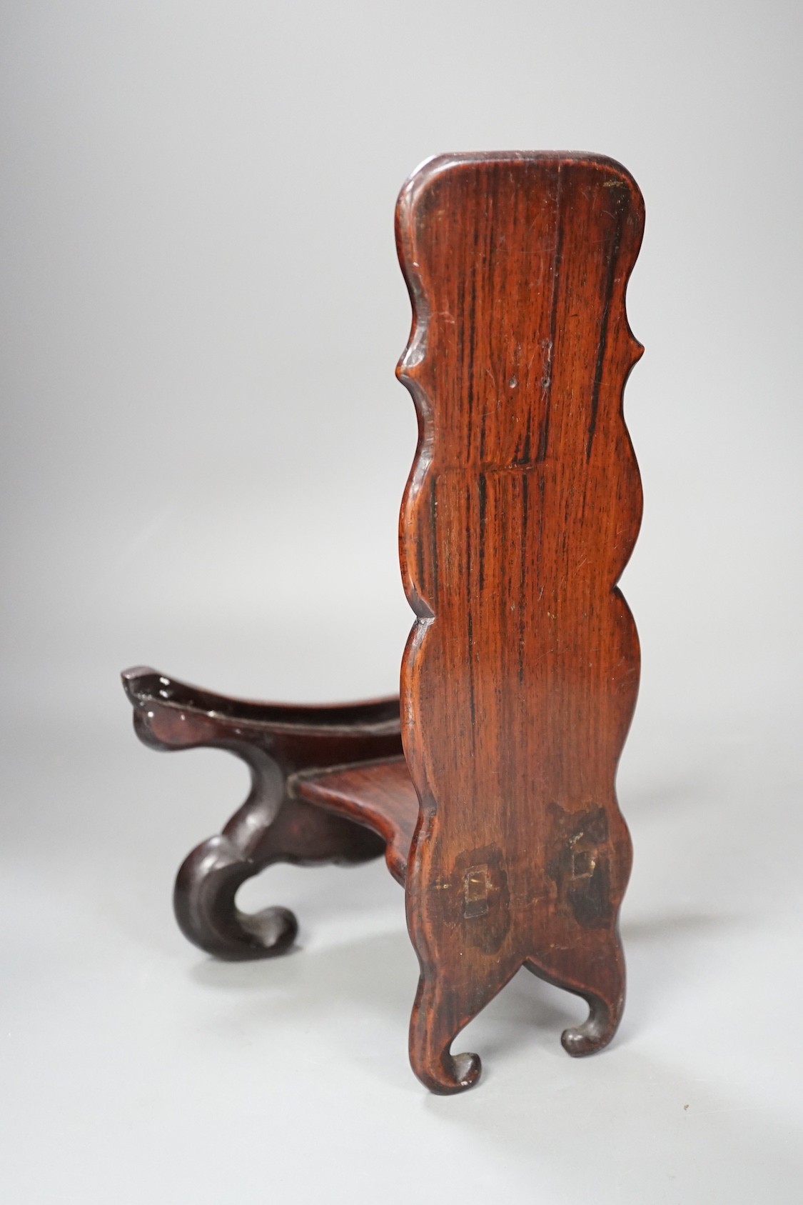 A Chinese hongmu dish stand - 28cm tall